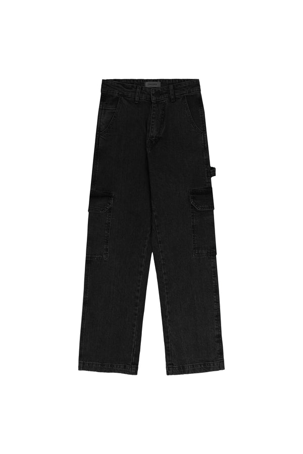 Baggy cargo denim - Black